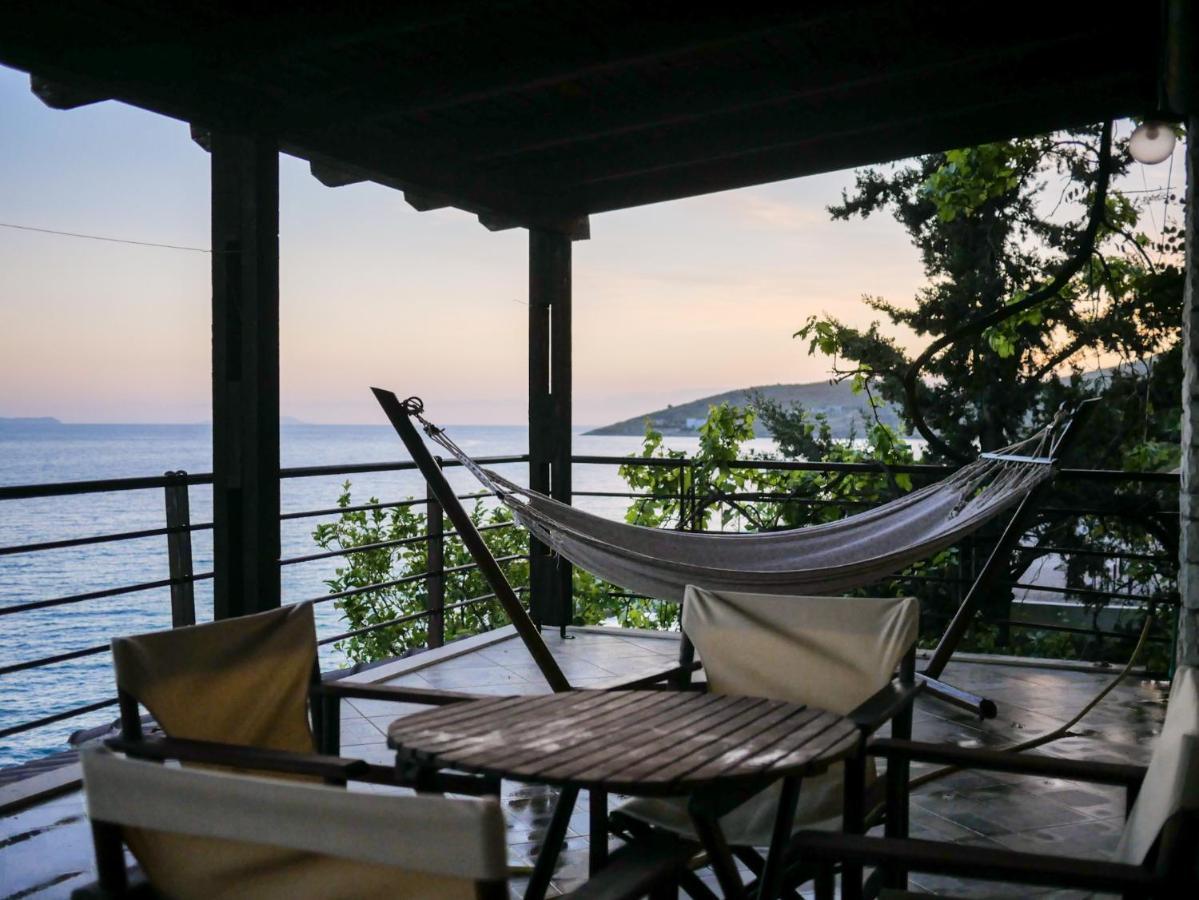 Seaside Duplex Stone Villa Qeparo Buitenkant foto