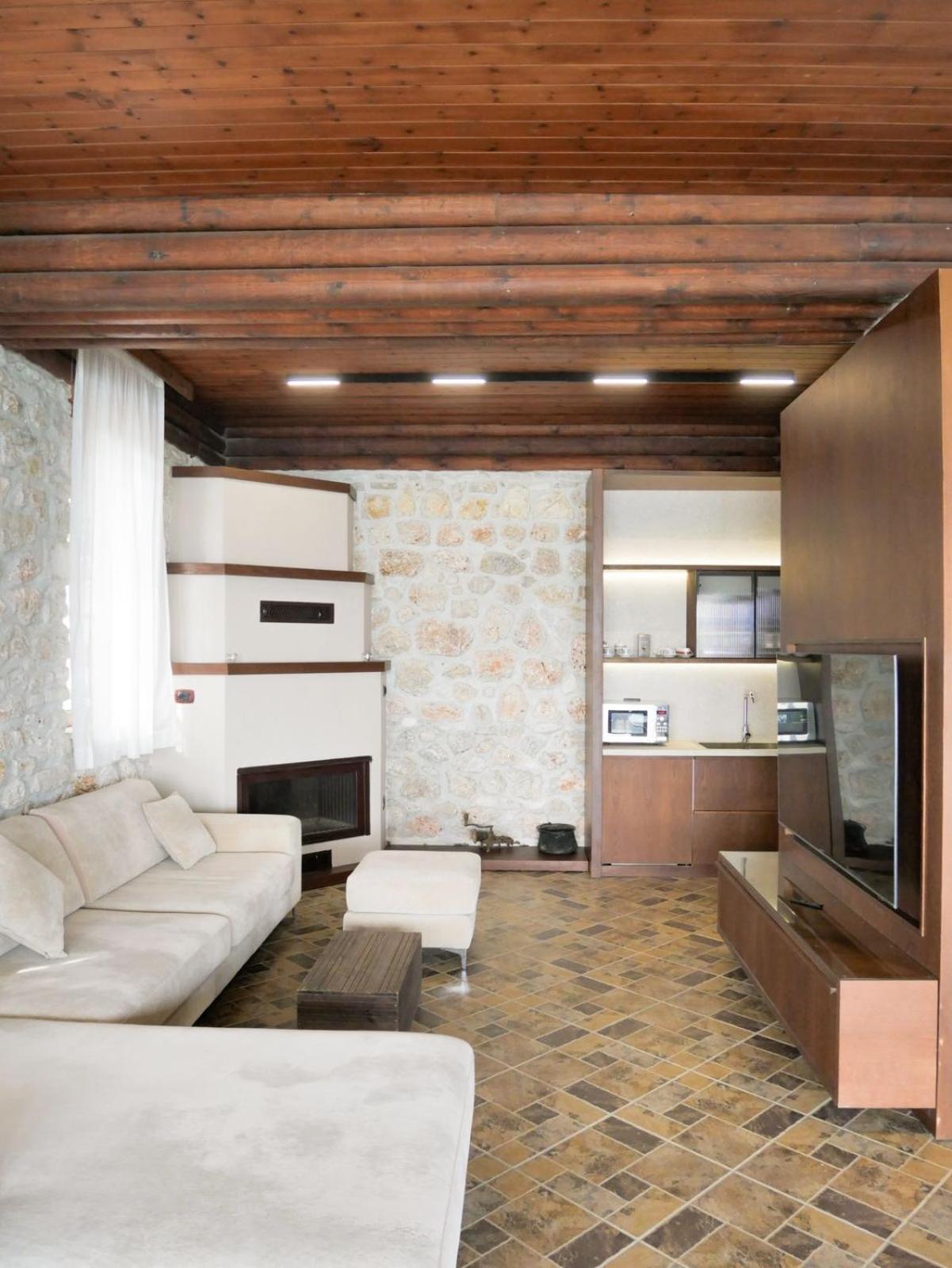 Seaside Duplex Stone Villa Qeparo Buitenkant foto