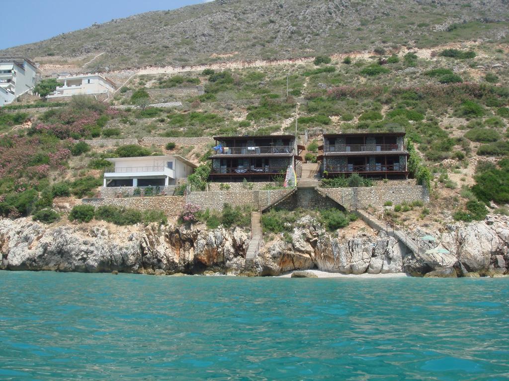 Seaside Duplex Stone Villa Qeparo Buitenkant foto