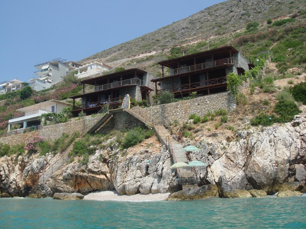 Seaside Duplex Stone Villa Qeparo Buitenkant foto