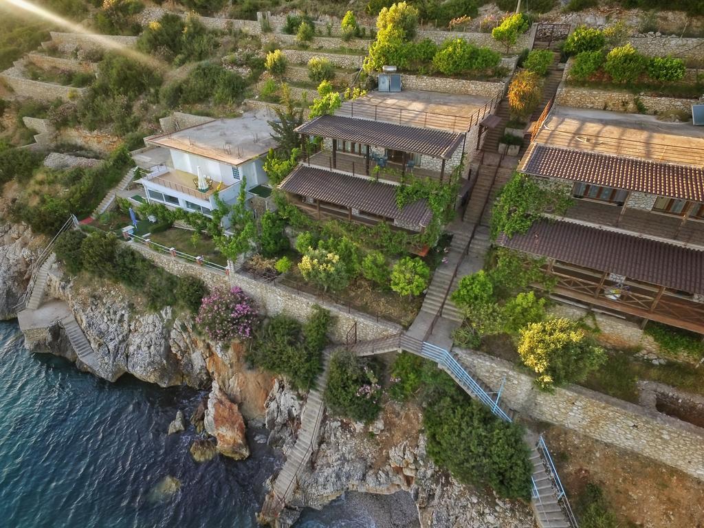 Seaside Duplex Stone Villa Qeparo Buitenkant foto